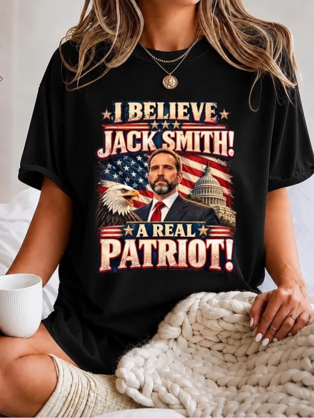 Black I Believe Jack Smith Graphic Tee, Vintage Patriotic Shirt For Unisex